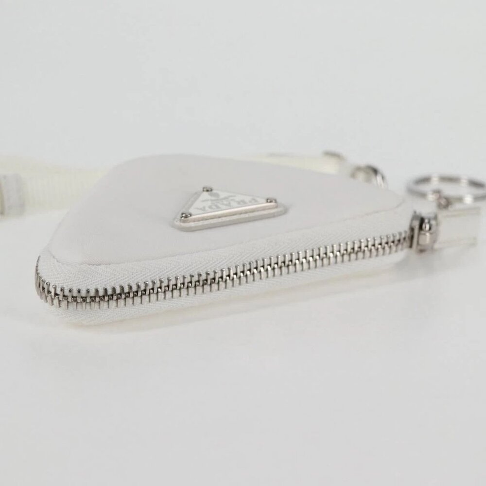 PRADA Shoulder Bag Nylon White Silver Auth 127895V - Picture 6 of 15